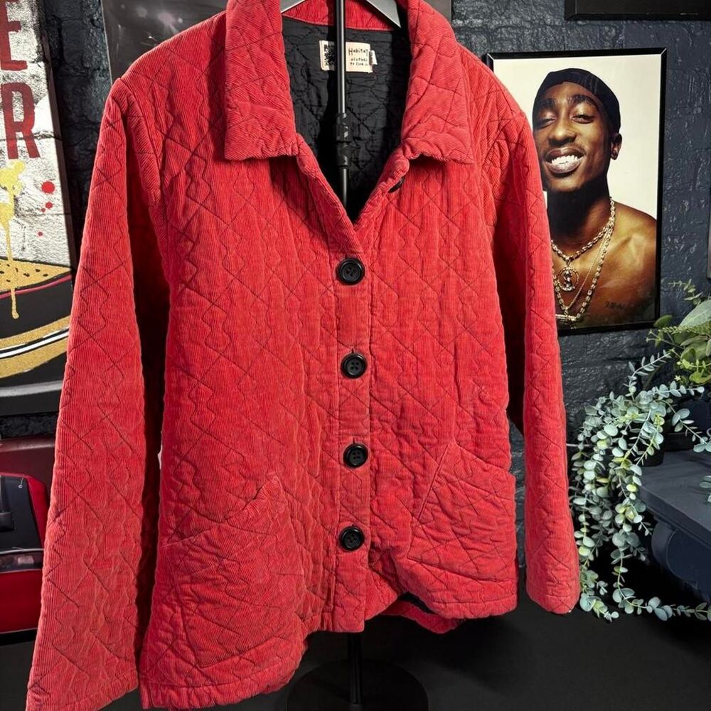 Habitat Red Corduroy Quilted Jacket - Women’s Medium